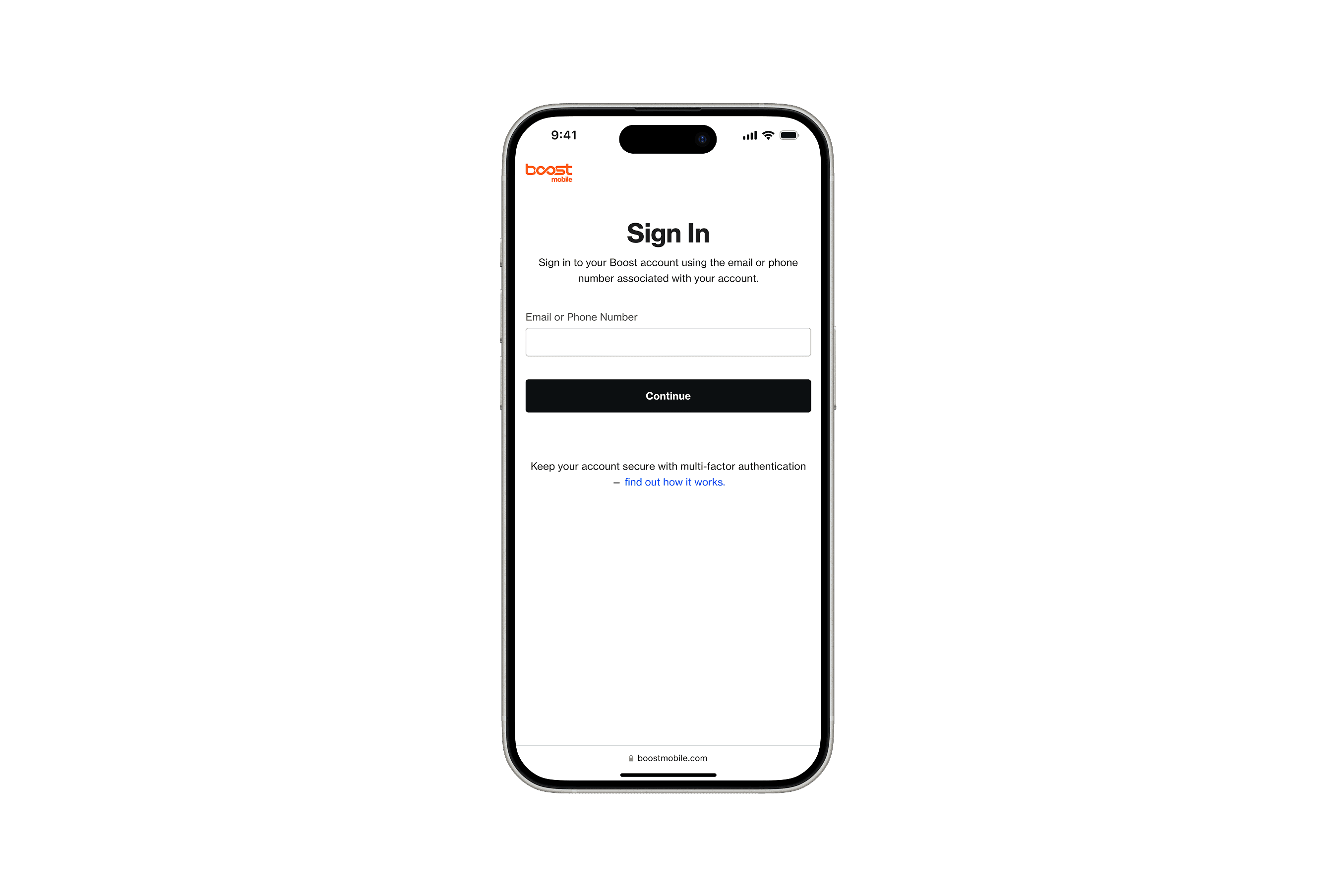 boost mobile / first time login
